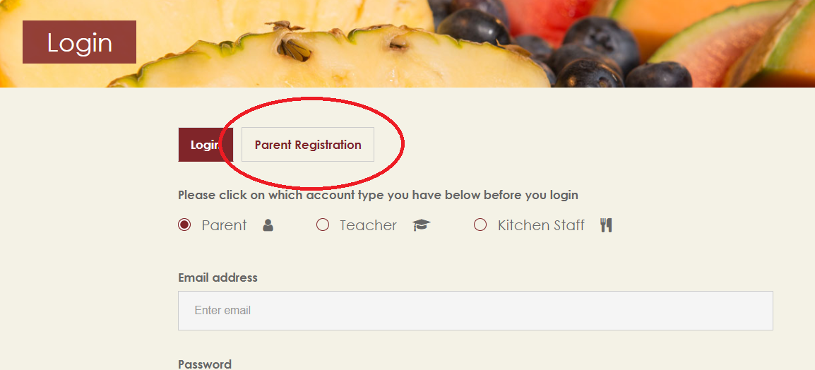 Parent Registration